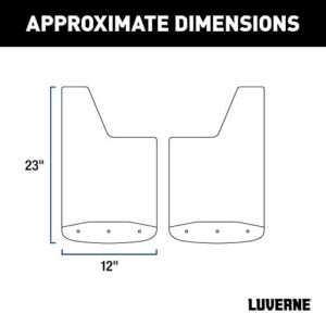 LUVERNE 250233 Front or Rear 12-Inch x 23-Inch Textured Rubber Mud Guards, Select Dodge Ram 1500, 2500, 3500