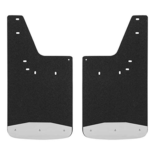 LUVERNE 250932 Front 12-Inch x 23-Inch Textured Rubber Mud Guards, Select Dodge, Ram 1500, 2500, 3500, 4500, 5500 , Black