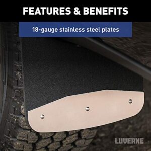 LUVERNE 250933 Rear 12-Inch x 23-Inch Textured Rubber Mud Guards, Select Dodge, Ram 1500, 2500, 3500