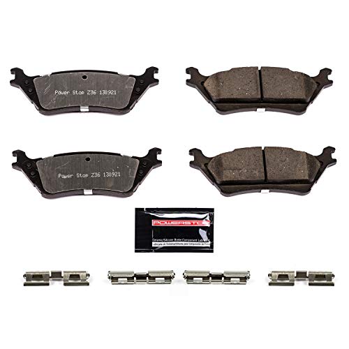 Power Stop Rear Z36-1602 Carbon-Fiber Ceramic Brake Pads Truck and Tow Z36