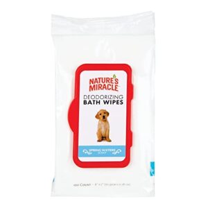 nature's miracle deodorizing bath wipes for dogs 100-count