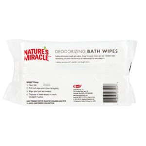 Nature's Miracle Deodorizing Bath Wipes for Dogs 100-Count