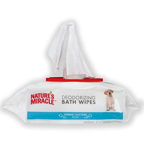 Nature's Miracle Deodorizing Bath Wipes for Dogs 100-Count