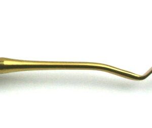 Dental Composite Filling Instrument # 4 Golden Plasma Coated Paddle Double Ended Handle 9