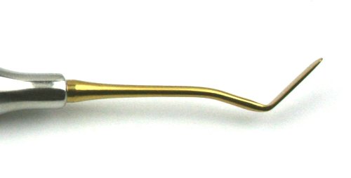 Dental Composite Filling Instrument # 4 Golden Plasma Coated Paddle Double Ended Handle 9