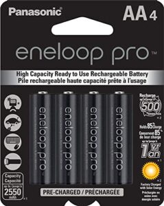 panasonic bk-3hcca4ba eneloop pro aa high-capacity ni-mh pre-charged rechargeable batteries, 4-battery pack