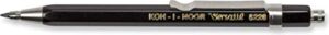 koh-i-noor 2mm diameter short mechanical clutch lead holder pencil - black