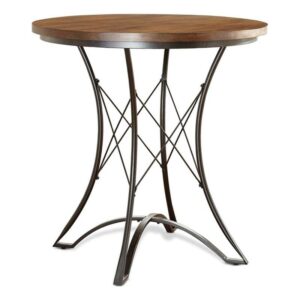 steve silver company adele round counter dining table, brown
