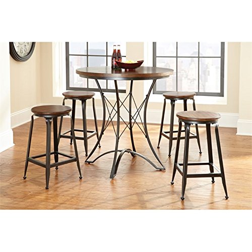 Steve Silver Company Adele Round Counter Dining Table, Brown