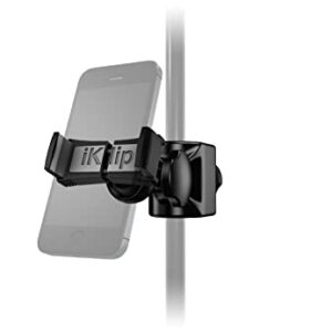 IK Multimedia iKlip Xpand Mini mic Stand Phone Holder, Compatible with iPhone & Android Smartphones 3.5" to 6", with Adjustable 360° Swivel