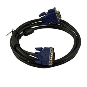 Premium Blue Connectors HD15 Male to Male SVGA VGA Long Video Monitor Cable for TV Computer Projector 6 feet