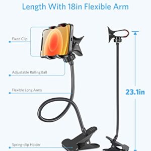 BESTEK BTIH600BK Gooseneck Phone Holder, Lazy Bracket 360° Swivel for iPhone and Other Smart Phones for Bedroom, Office, Bathroom, Kitchen, Black