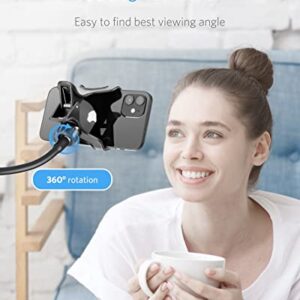 BESTEK BTIH600BK Gooseneck Phone Holder, Lazy Bracket 360° Swivel for iPhone and Other Smart Phones for Bedroom, Office, Bathroom, Kitchen, Black