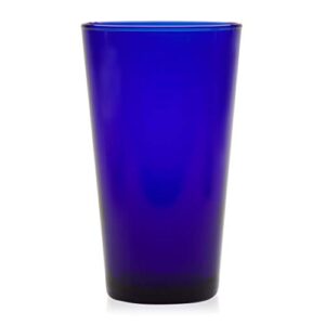 Libbey Cobalt Flare Tumbler Glasses, 17.25-ounce, Set of 8