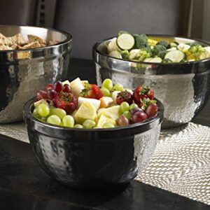 NUCU Artisan Insulated, Double-Wall Hammered Stainless Steel Serving Bowl, 14-Ounce Capacity