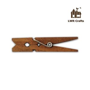 LWR CRAFTS Wooden Small Clothespins 1-7/8" 4.8cm 50 Pieces Per Pack (Jacobean)