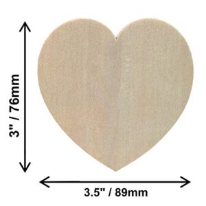 Creative Hobbies® Unfinished Wood Heart Cutout Shapes, Ready to Paint or Decorate, 3.5 Inch Wide | 12 Pack