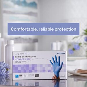 McKesson Confiderm 3.5C Nitrile Exam Gloves, Non-Sterile, Powder-Free, Blue, Medium, 200 Count, 1 Box