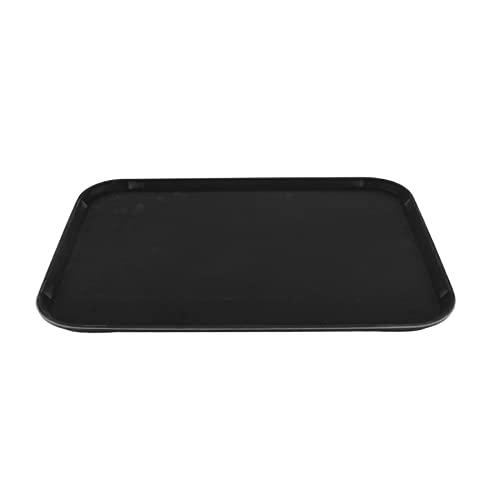 G.E.T. NS-1622-BK BPA-Free Non-Slip Plastic Rectangular Serving Tray, 16" x 22", Black