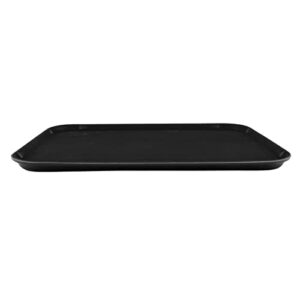 G.E.T. NS-1622-BK BPA-Free Non-Slip Plastic Rectangular Serving Tray, 16" x 22", Black