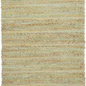 SAFAVIEH Cape Cod Collection Accent Rug - 3' x 5', Green, Handmade Flat Weave Jute, Ideal for High Traffic Areas in Entryway, Living Room, Bedroom (CAP851C)