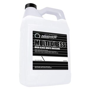 nanoskin multi dress all purpose dressing 1 gallon - interior & exterior dressing for car detailing | works on tire, vinyl, rubber, plastic & trim | safe for cars, trucks, motorcycles, rvs & more