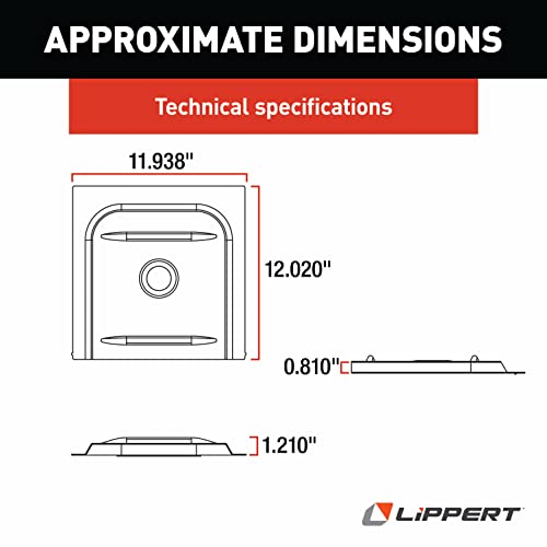 Lippert 234101 RV Entry Door Bubble Slider Panel Clear , White