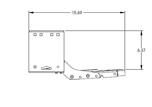 Lippert 432678 RV Single Entry Step 24" Manual Radius