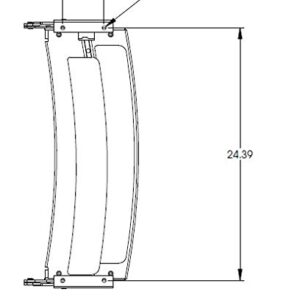 Lippert 432678 RV Single Entry Step 24" Manual Radius