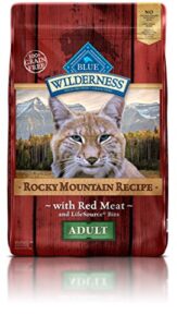 blue buffalo wilderness rocky mountain recipe high protein, natural adult dry cat food, red meat 10-lb