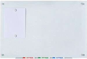 audio-visual direct magnetic white glass dry-erase board set - 23 5/8 x 35 1/2 inches -