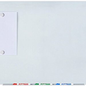 Audio-Visual Direct Magnetic White Glass Dry-Erase Board Set - 23 5/8 x 35 1/2 Inches -