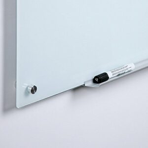 Audio-Visual Direct Magnetic White Glass Dry-Erase Board Set - 23 5/8 x 35 1/2 Inches -