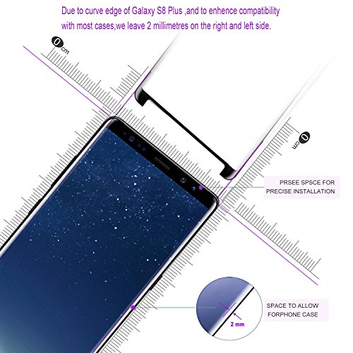 iAnder [2-PACK] Galaxy S8 Screen Protector Glass [Easy Installation Tray], 3D Curved [Tempered Glass] Screen Protector for Galaxy S8 [Case Friendly]