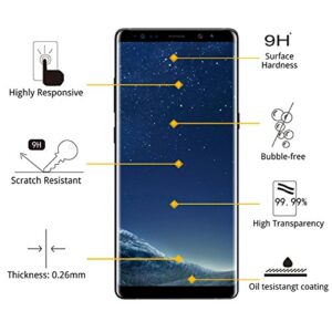 iAnder [2-PACK] Galaxy S8 Screen Protector Glass [Easy Installation Tray], 3D Curved [Tempered Glass] Screen Protector for Galaxy S8 [Case Friendly]