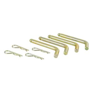 curt 16902 replacement 5th wheel pins & clips, 1/2-inch diameter, yellow zinc