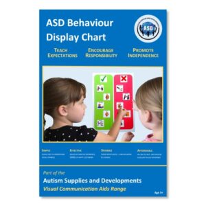 a3 behaviour display chart display poster – wipedown visual symbol board for behaviour management compatible with pecs symbols & boardmaker pcs software (adhd, asd, autism, kids, children, toddlers)