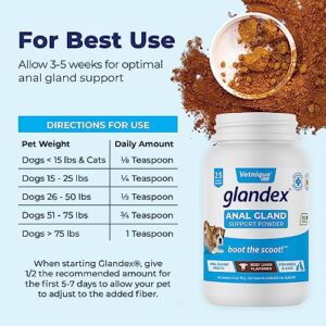 Glandex Dog & Cat Anal Gland Sac Fiber Supplement Powder with Pumpkin, Digestive Enzymes & Probiotics – Vet Recommended Healthy Bowels & Digestion - Boot The Scoot 2.5oz Beef Liver - by Vetnique Labs