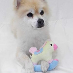 Rocking Horse Pet Plush Toy for Small Dogs Funny Squeaky Toys Pet Dog Teeth Puppy Chew Sound Novelty for Small Dogs Plush Dog Toys