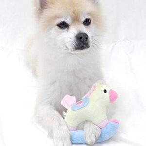 Rocking Horse Pet Plush Toy for Small Dogs Funny Squeaky Toys Pet Dog Teeth Puppy Chew Sound Novelty for Small Dogs Plush Dog Toys