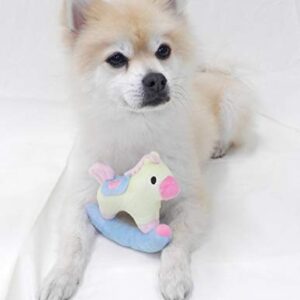 Rocking Horse Pet Plush Toy for Small Dogs Funny Squeaky Toys Pet Dog Teeth Puppy Chew Sound Novelty for Small Dogs Plush Dog Toys