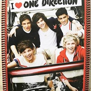 DT Homes I Heart One Direction Fleece 1D No-Sew Throw Blanket Kit - Includes Front & Back Panel (48" X 60") FL48