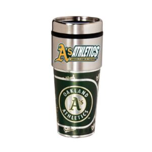 great american products oakland athletics 16oz. stainless steel travel tumbler/mug