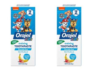 orajel toddler training toothpaste tooty fruity flavor 1.50 oz (pack of 2)