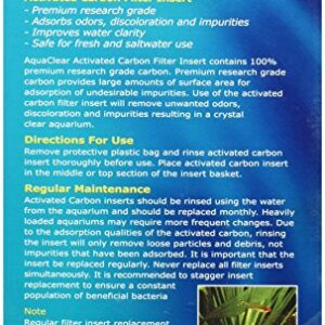 Hagen 3-Pack AquaClear 9-Ounce Activated Carbon Water Filter Insert for Aquarium (3-Pack)