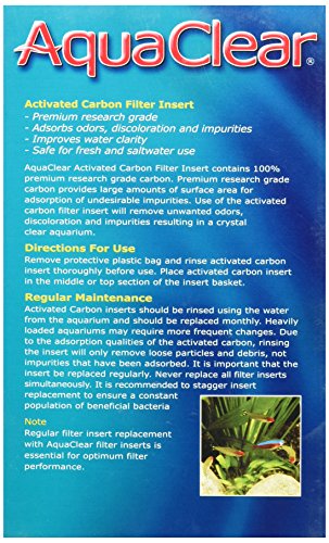 Hagen 3-Pack AquaClear 9-Ounce Activated Carbon Water Filter Insert for Aquarium (3-Pack)