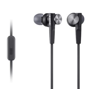 Sony MDRXB50AP Extra Bass Earbud Headphones/Headset with Mic for Phone Call, Black