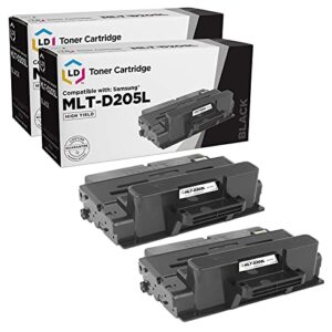 ld compatible toner cartridge replacement for samsung mlt-d205l high yield (black, 2-pack)