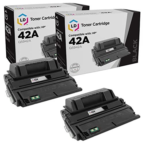 LD Products Compatible Toner Cartridge Replacements for HP 42A Q5942A (Black, 2-Pack) for Laserjet 4250, 4250tn, 4350n, 4250dtn, 4350, 4350tn, 4250dtnsl, 4350dtn, 4250n, 4350dtnsl, 4240, 4240n