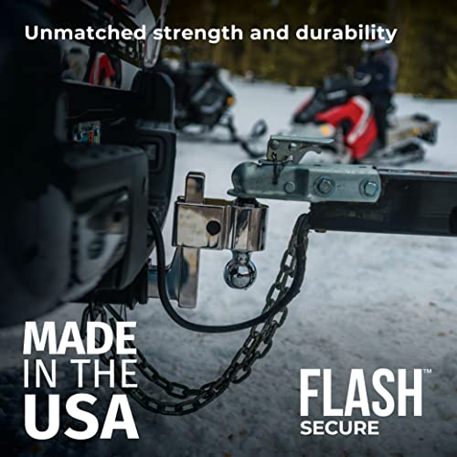 Fastway Flash Secure Adjustable Dual Locking Aluminum Ball Mount with 6 Inch Drop, 2 Inch Shank, Built-in Locks, and Chrome Plated Balls